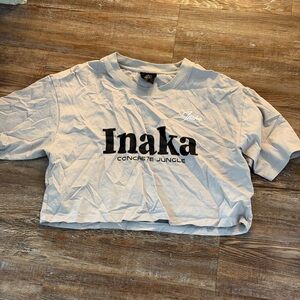 Gray Inaka Power Crop T-shirt